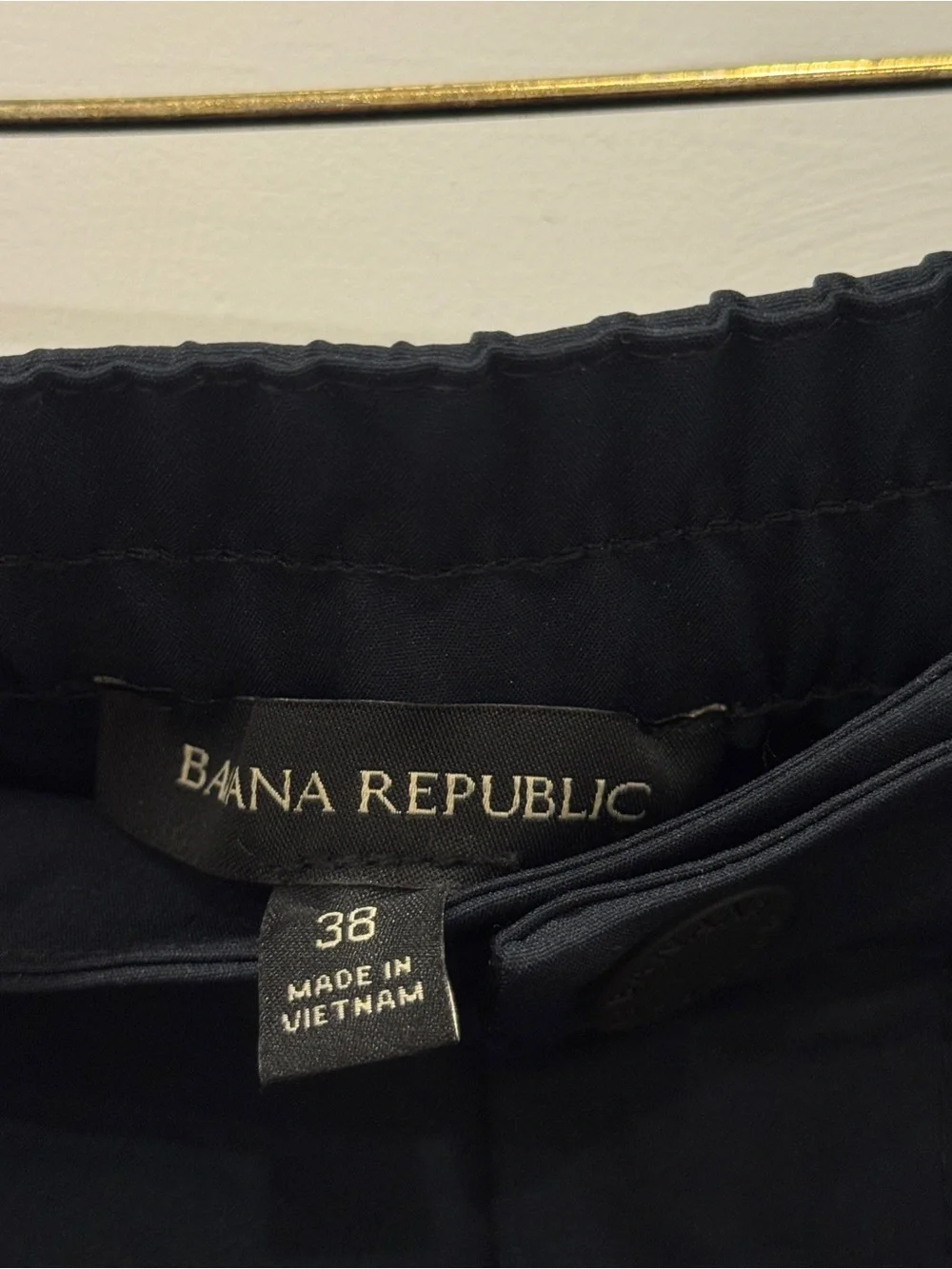 Banana Republic Navy Blue Performance Jogger Pants 38 Techwear Quiet Luxury Trav